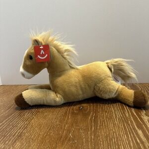 Aurora 11" Flopsie Butterscotch Horse Pony Beanbag Plush Stuffed‎ Animal NWT